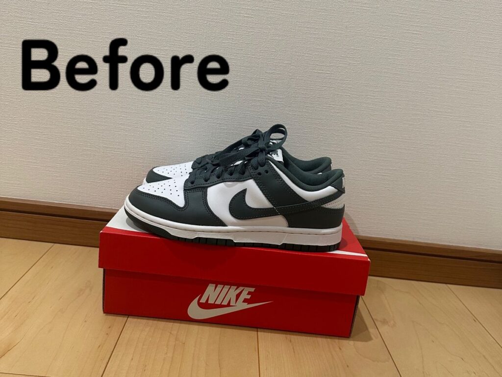 Before写真 ただスニーカーを置いただけの写真