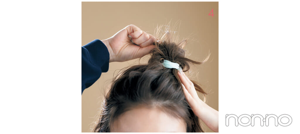 香音の衿の形×ヘアアレ相性マッチングプロセスカット5-4