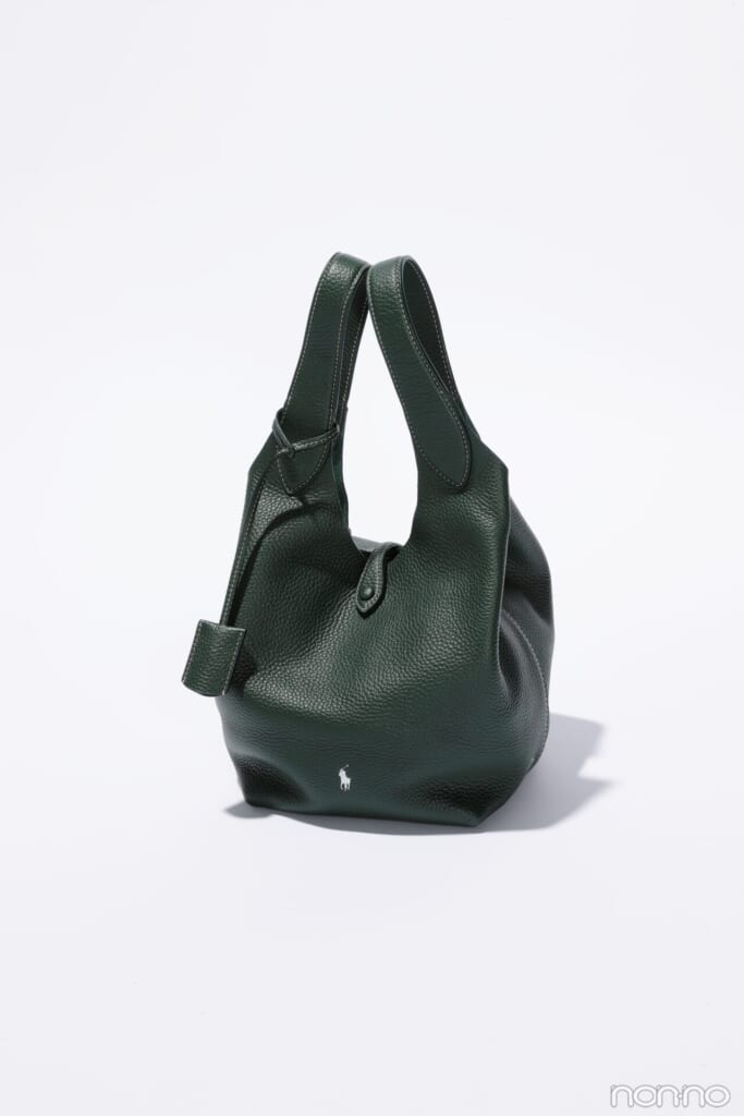 Polo Playのグリーンに白ロゴのトートバッグ