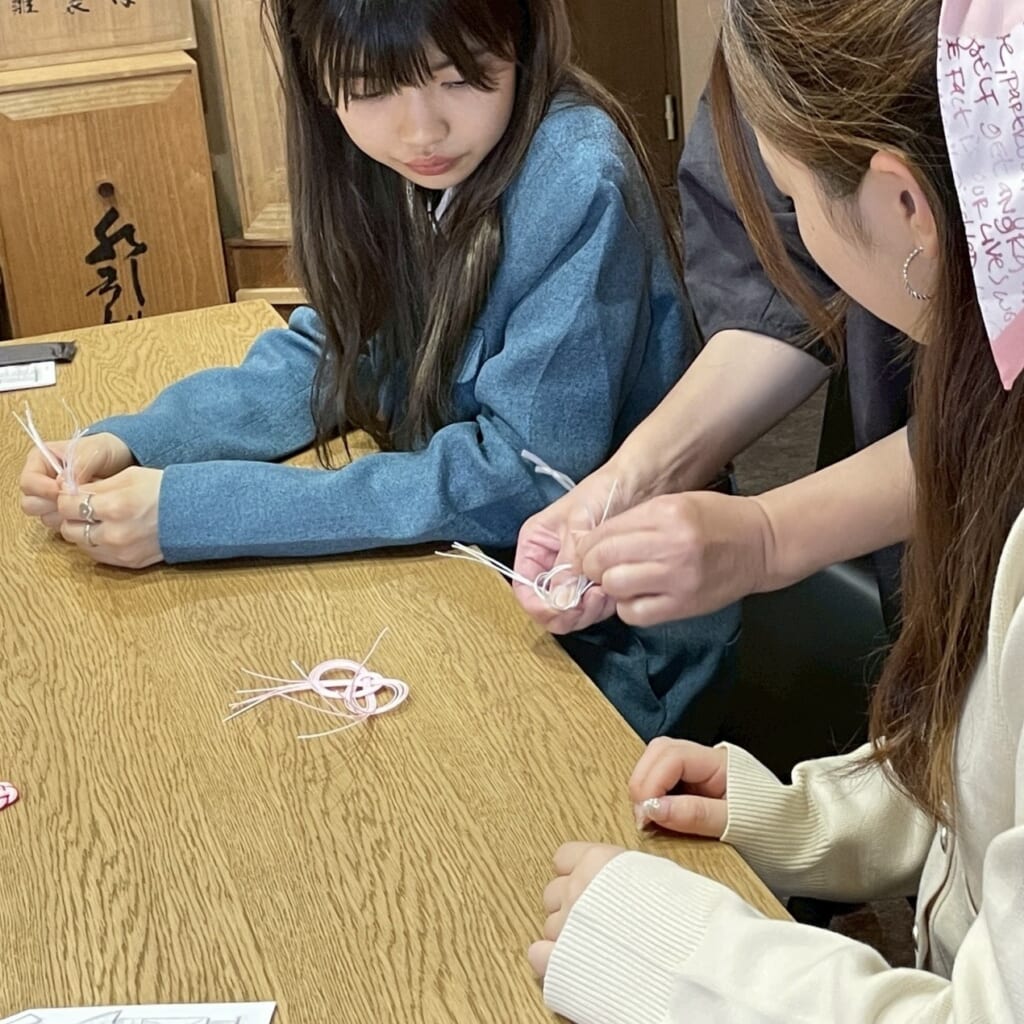 津田水引折型 ワークショップ 指導