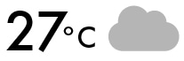 27℃くもり