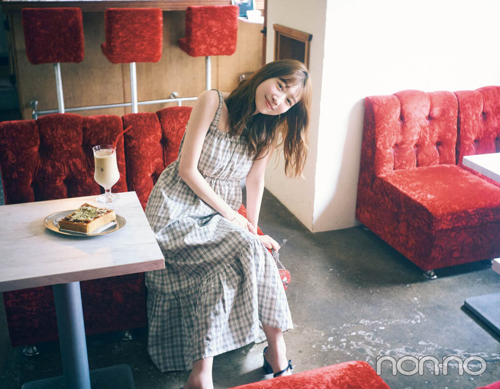 【レトロガール】レトロチェック柄ワンピース