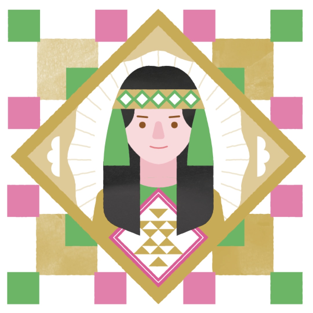 金のインディアン座イラスト