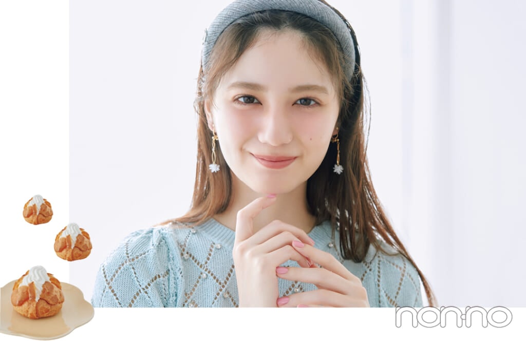 小坂菜緒の淡色眉メイク