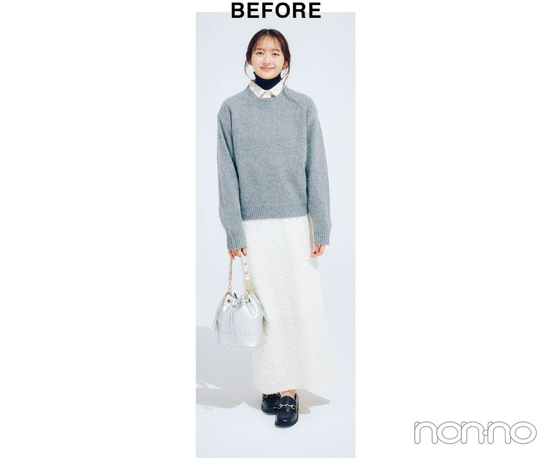加藤栞のニット着やせモデルカット5