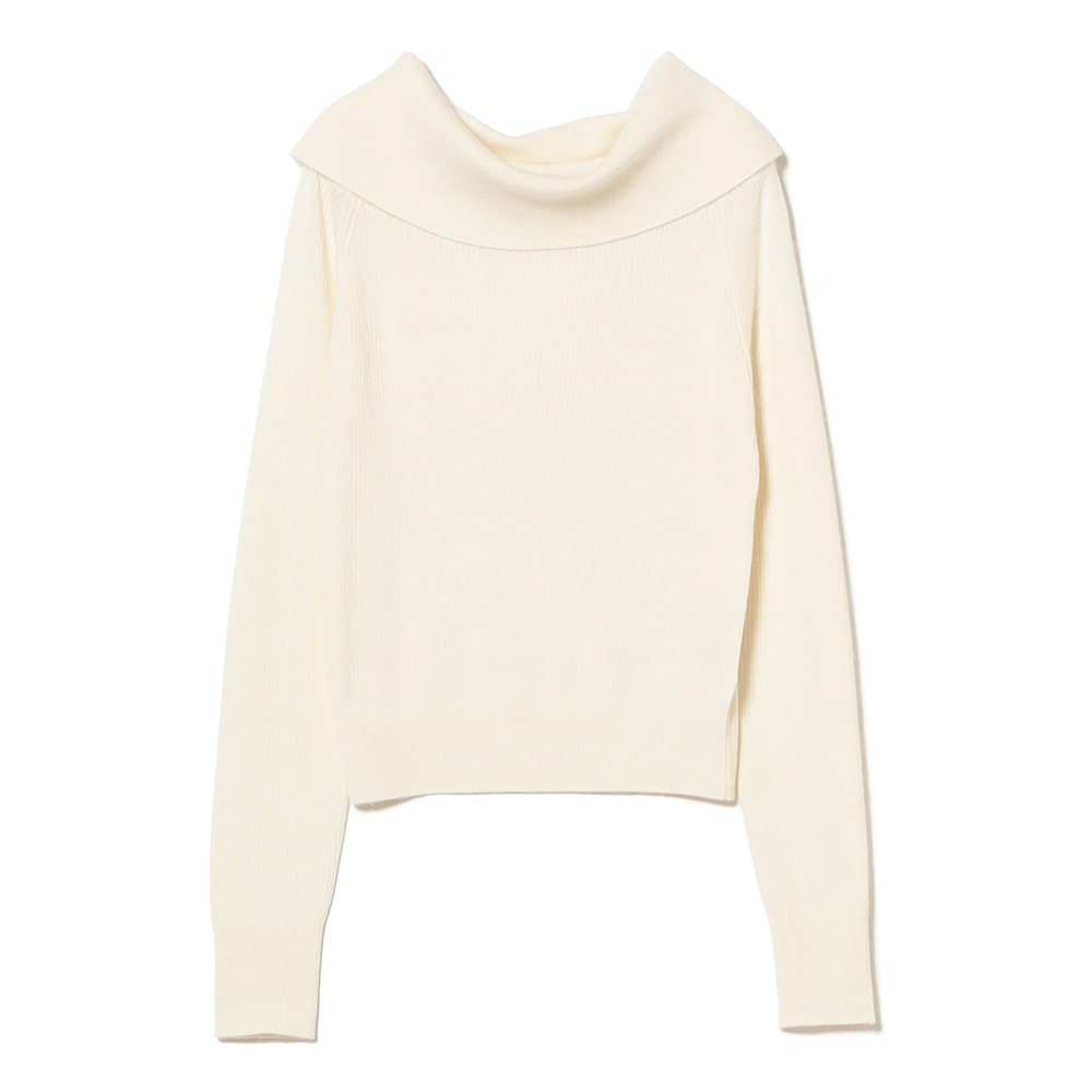 オフホワイト・レイ ビームスのオフショルニット