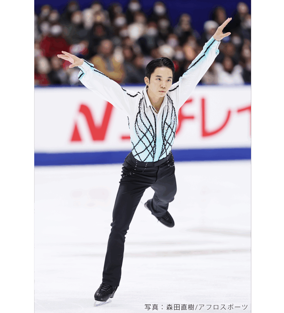 2024-25シーズンの全日本選手権でフリープログラム「Buttefrly」を滑る友野一希