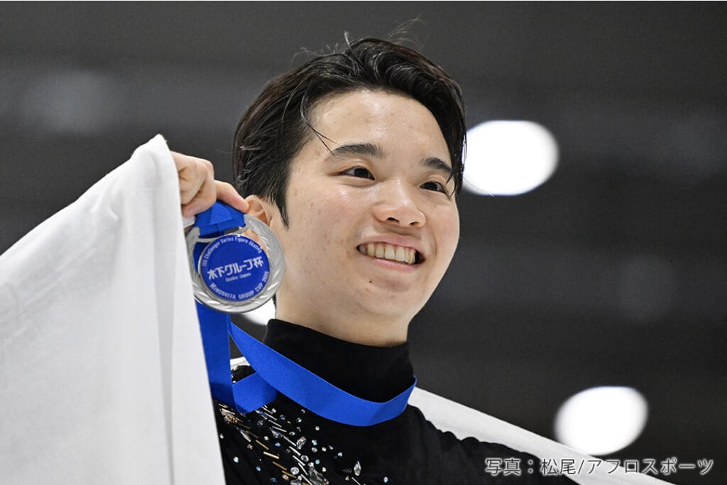 2025-26シーズン木下グループ杯で銀メダルを獲得した友野一希選手