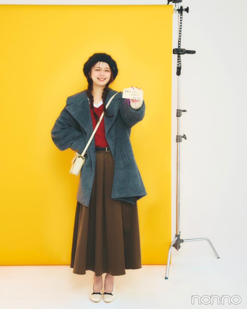 紺野彩夏の初詣コーデ