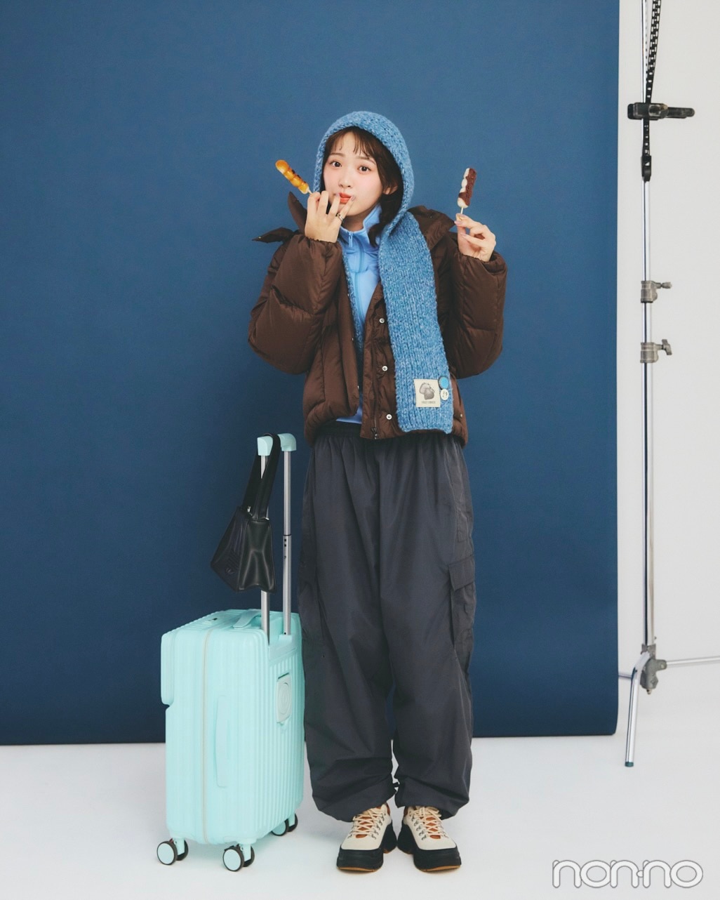 村上なずなの温泉コーデ