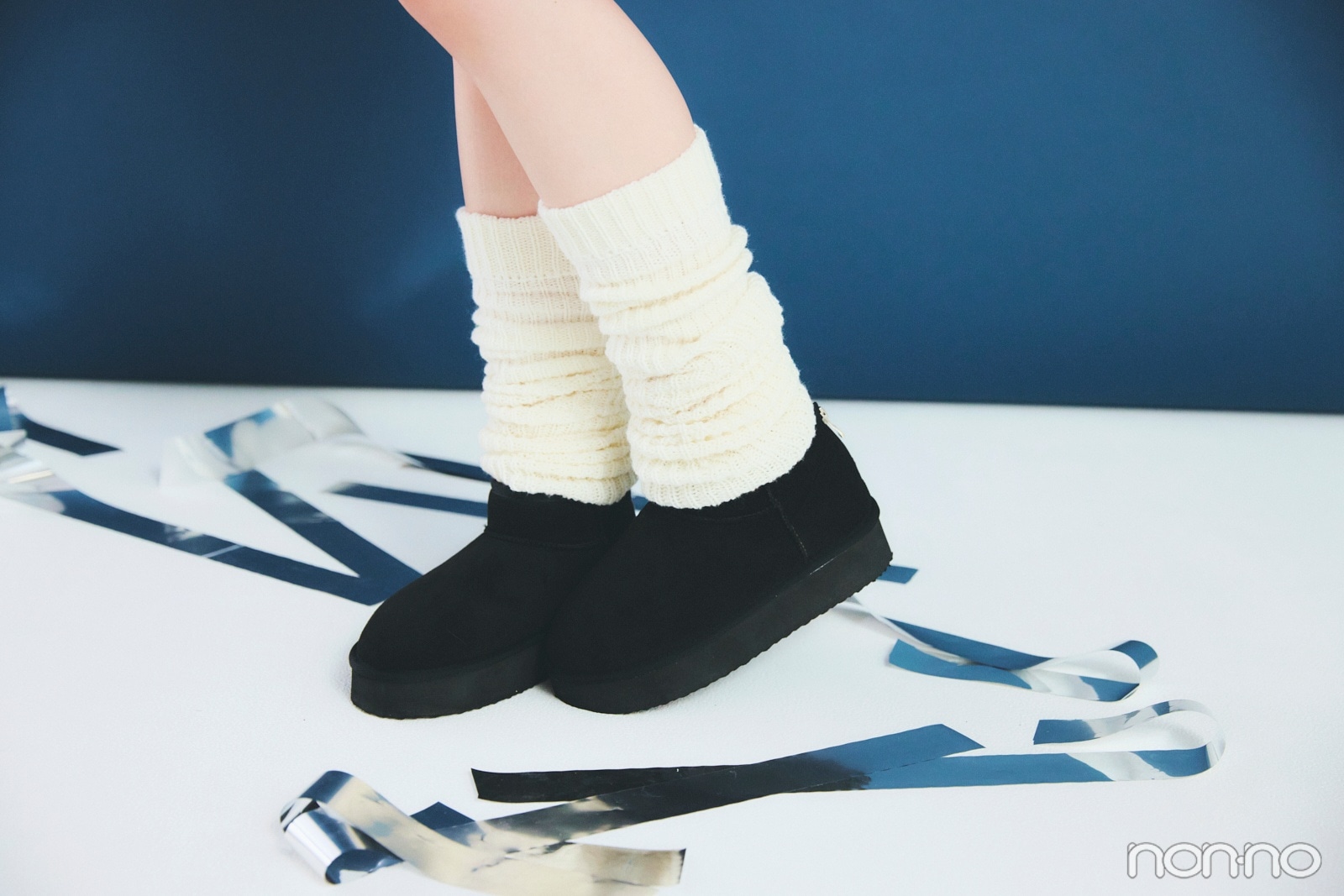 防寒ポイントのレッグウォーマー