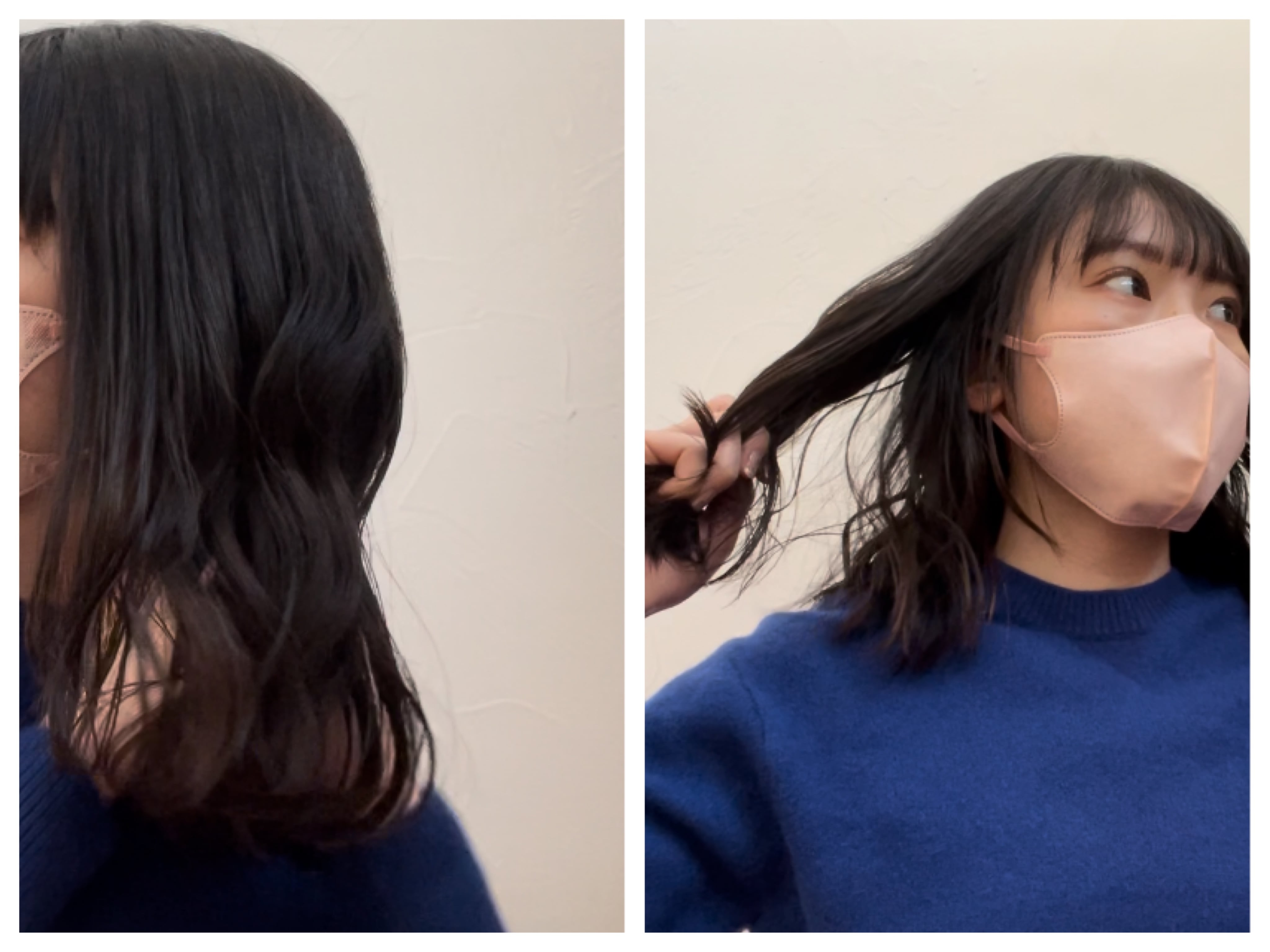 ヘアオイルをつけていく!