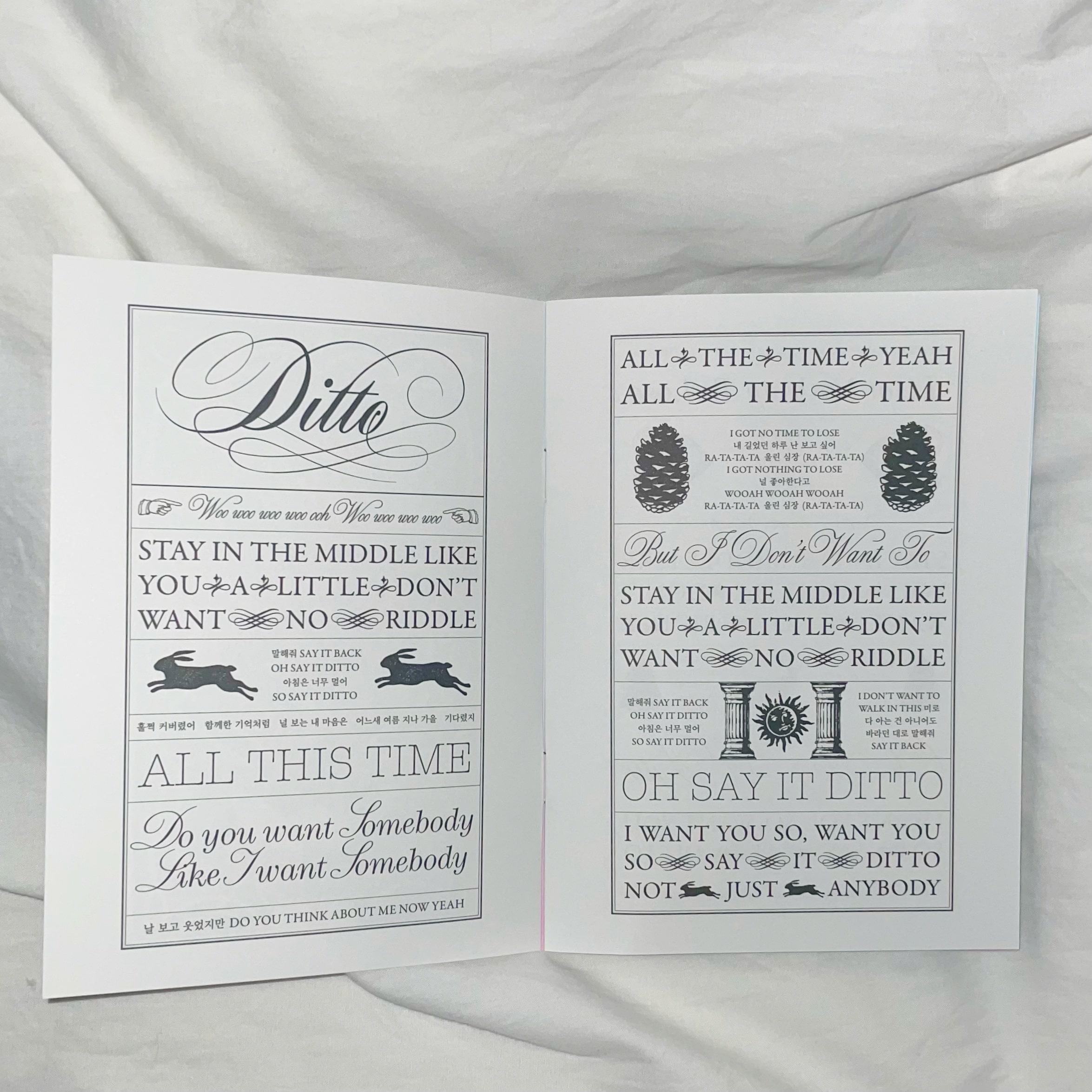 ニュージーンズ　1stシングル　歌詞カード　Ditto