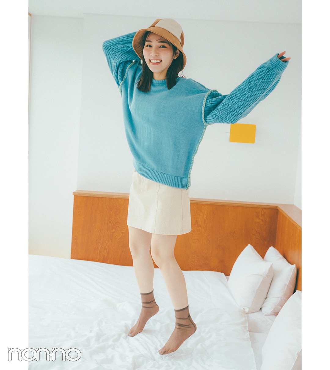 古川優香の帽子コーデ1