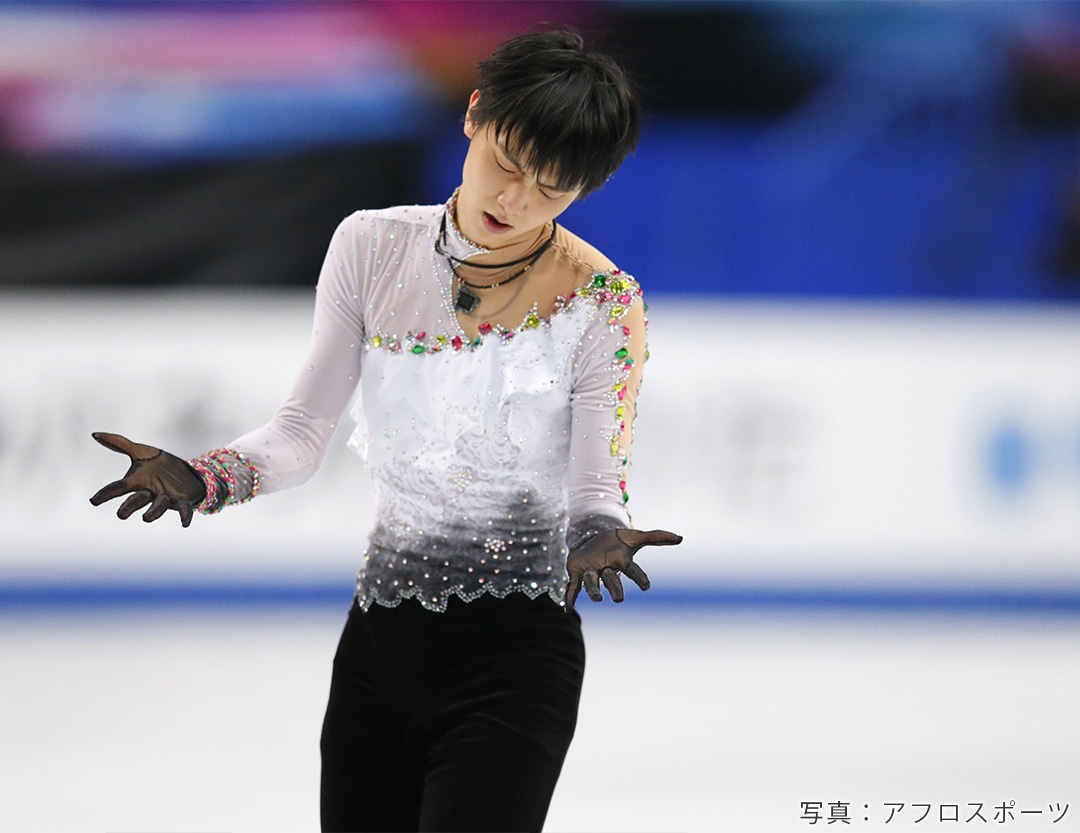 2014年世界フィギュアスケート選手権で、「ロミオとジュリエット」を披露する羽生結弦選手