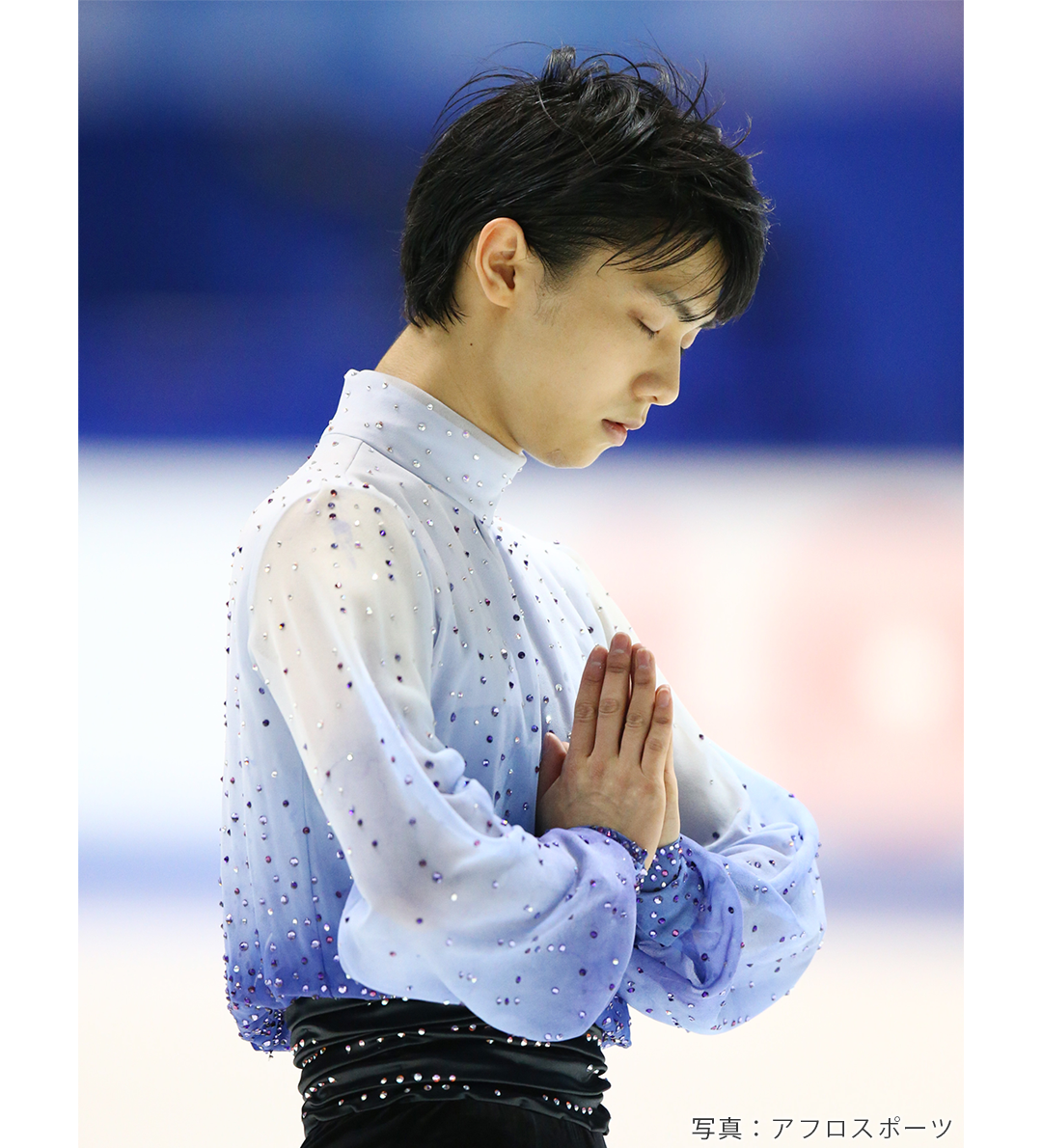 2014年NHK杯「バラード第１番」を演技前の羽生結弦選手