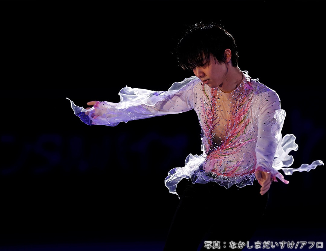 2019年世界フィギュアスケート選手権エキシビションで「春よ、来い」を披露する羽生結弦選手