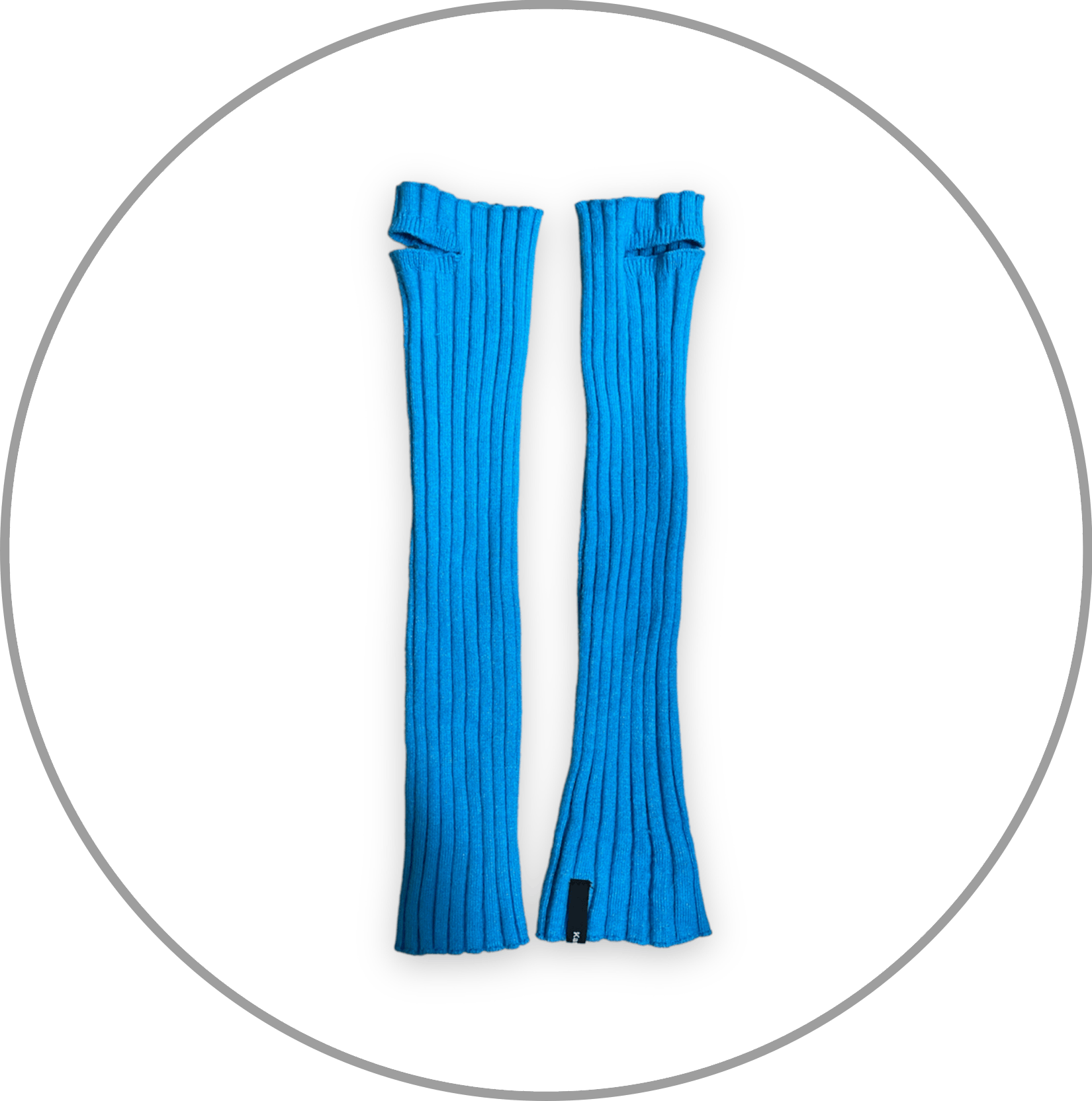 Kastane(カスタネ) リブカラバリアームウォーマー ブルー