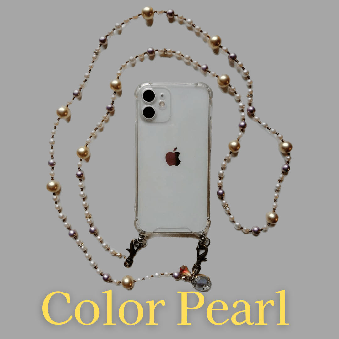 スマホショルダー　パール