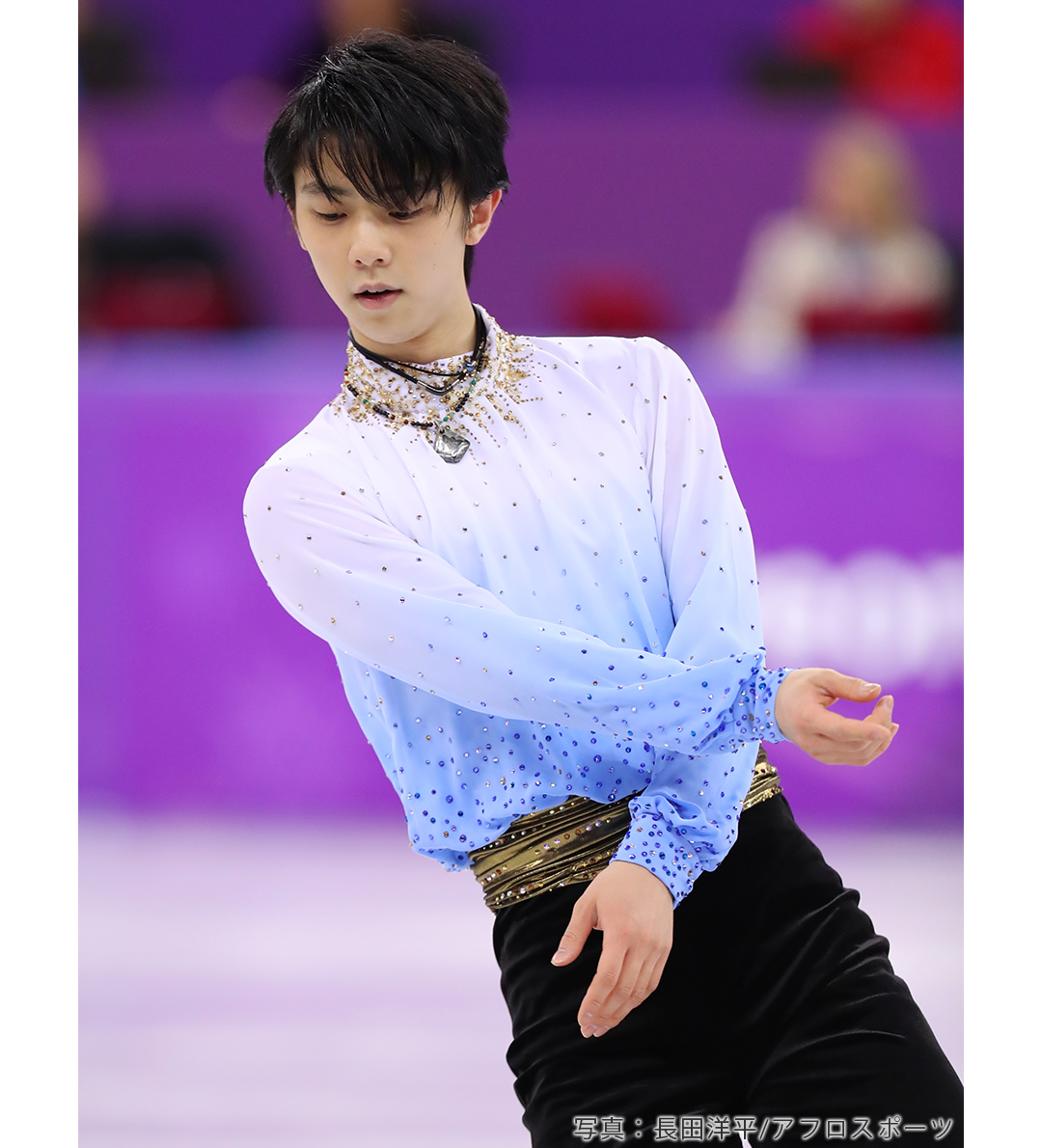 平昌オリンピックでショートプログラム「バラード１番」を披露する羽生結弦選手（Yuzuru Hanyu）