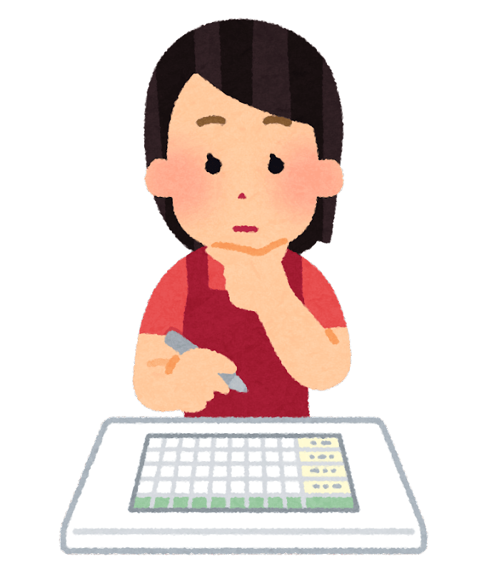 シフトを組む女性のイラスト