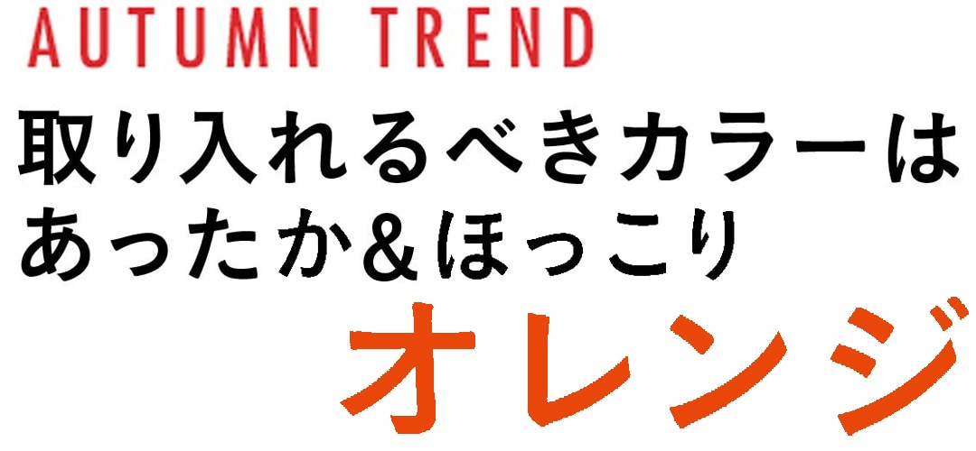 取り入れるべきカラーはあったか&ほっこり オレンジ