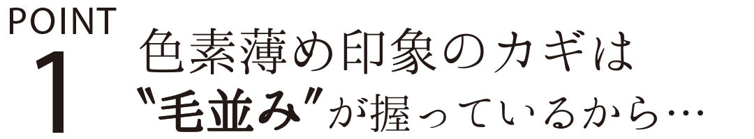 色素薄め印象のカギは”毛並み”が握っているから・・・