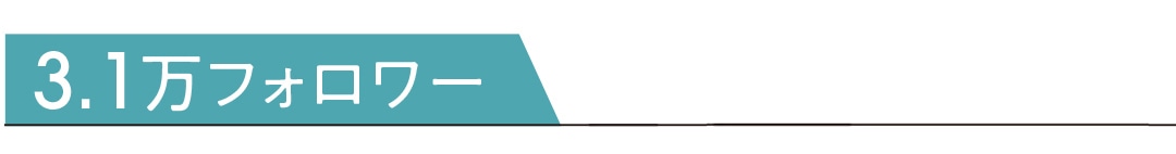 3.1万フォロアー