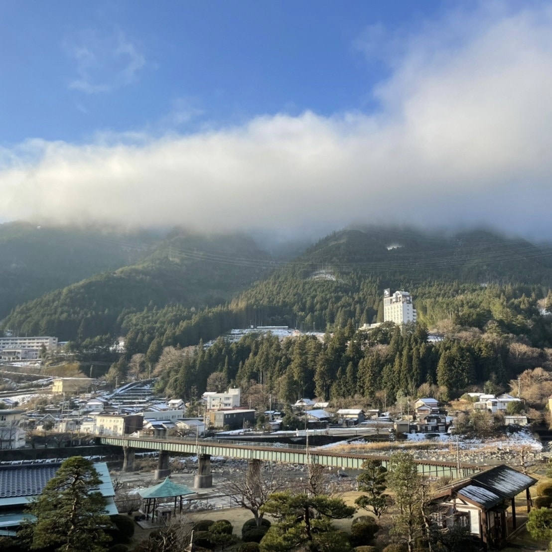 岐阜県　下呂温泉　望川館　旅館　宿からの眺め