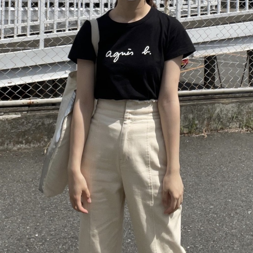 agnès b.(アニエス・ベー)ｔシャツ　ブランドtシャツ　夏コーデ　大学生コーデ　ブランド名品