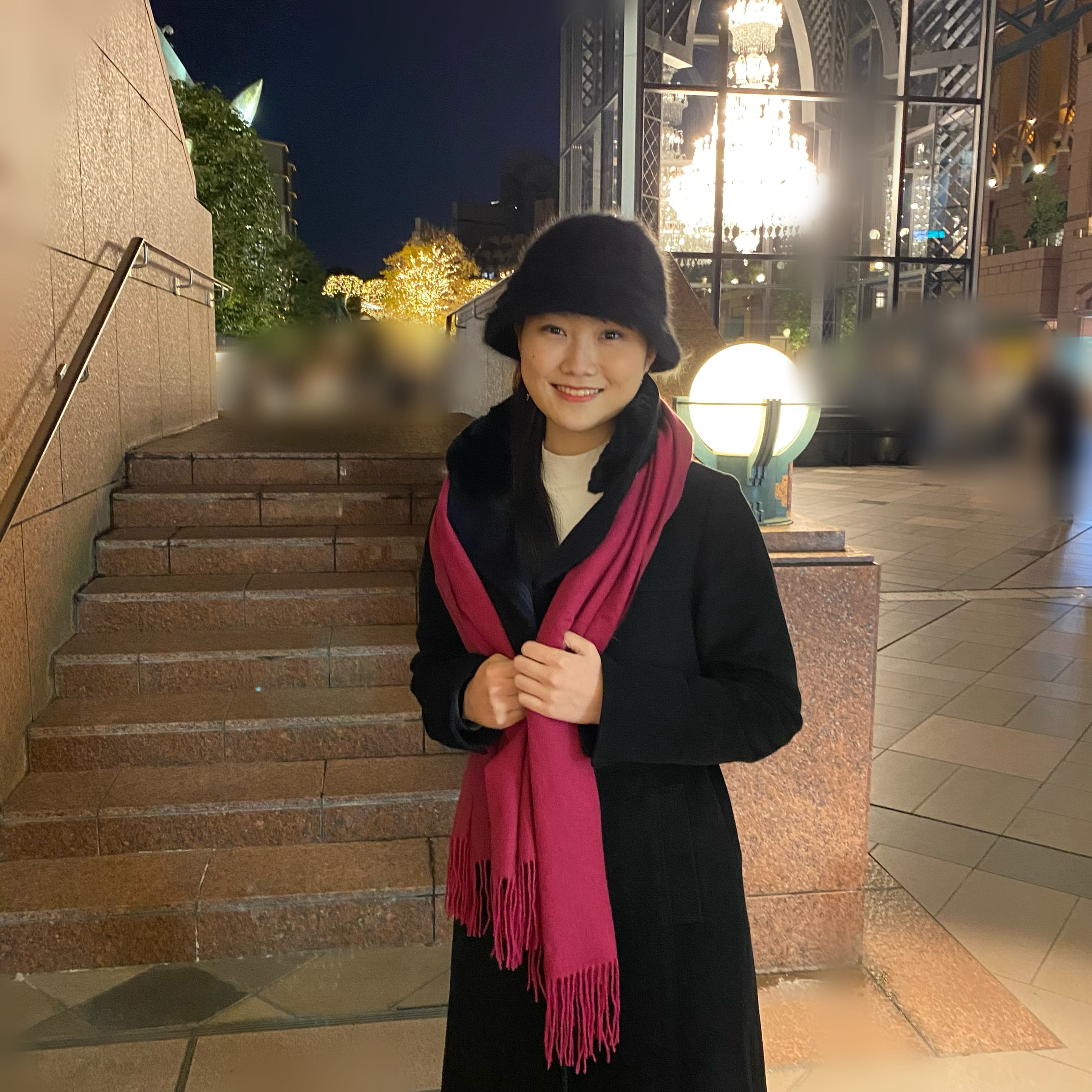 黒バケットハット、エレガント、冬コーデ