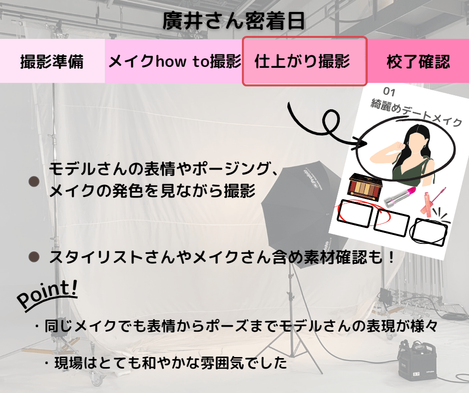 廣井明日香　密着日　スタジオ撮影