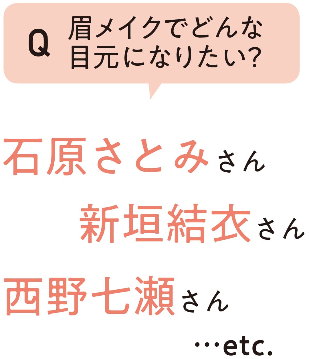 眉メイクでどんな目元になりたい？