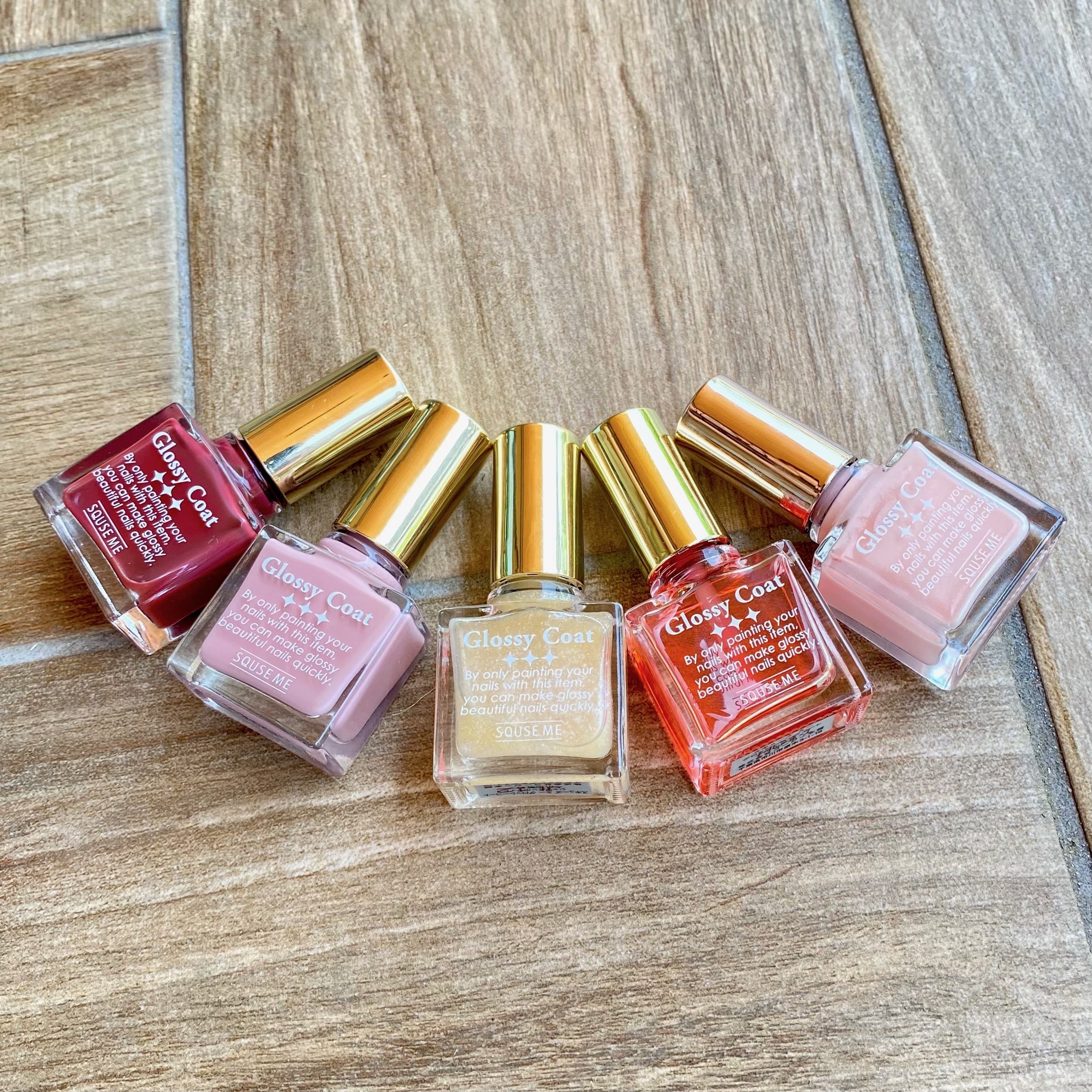 スキューズミー　グロッシーコート　プチプラネイル