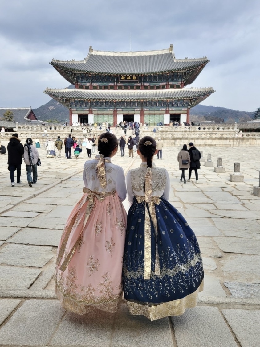 景福宮 勤政殿を背景に撮った写真