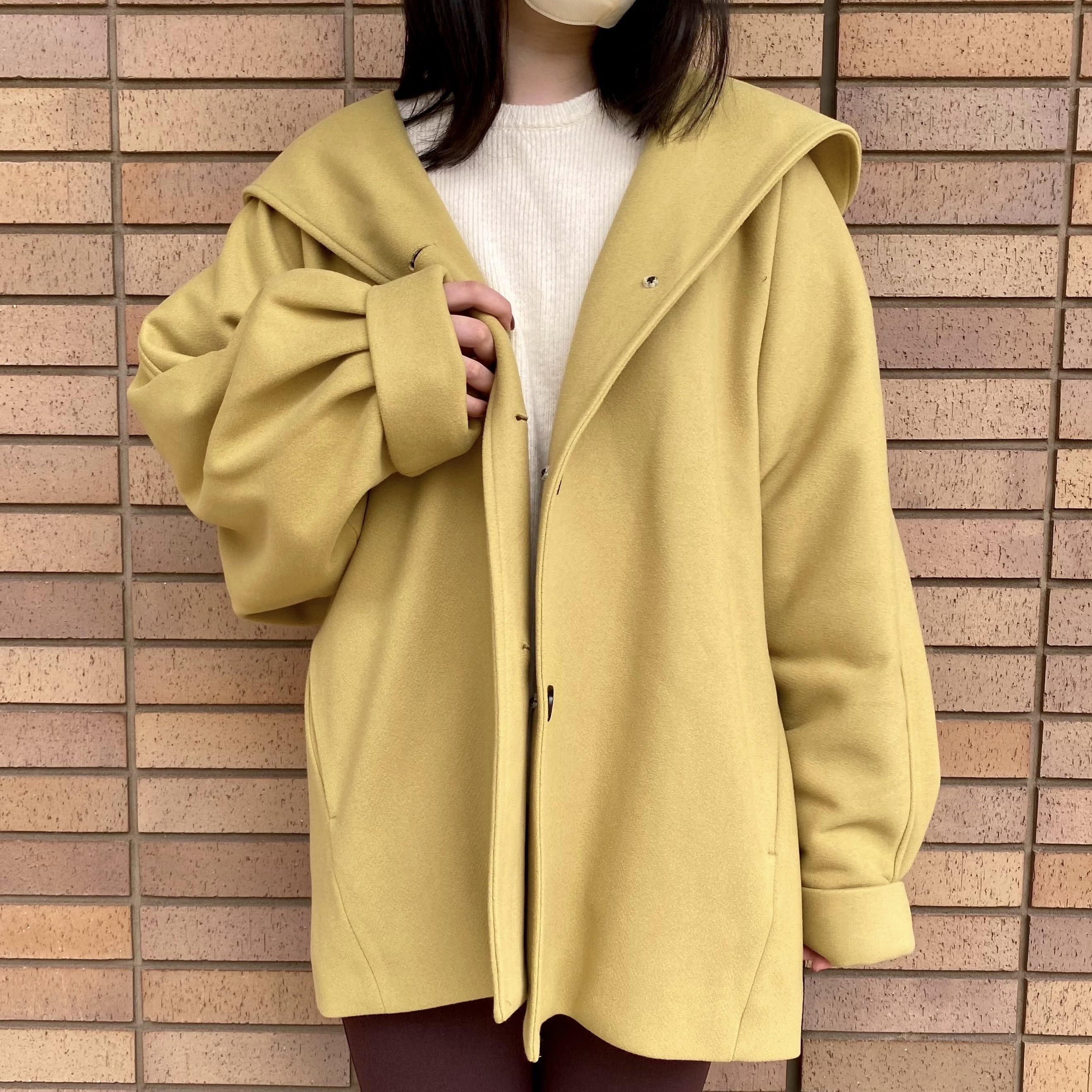 Heather　WOOLLYTECH ウーリーテック/ミドルフードCOAT　マスタード