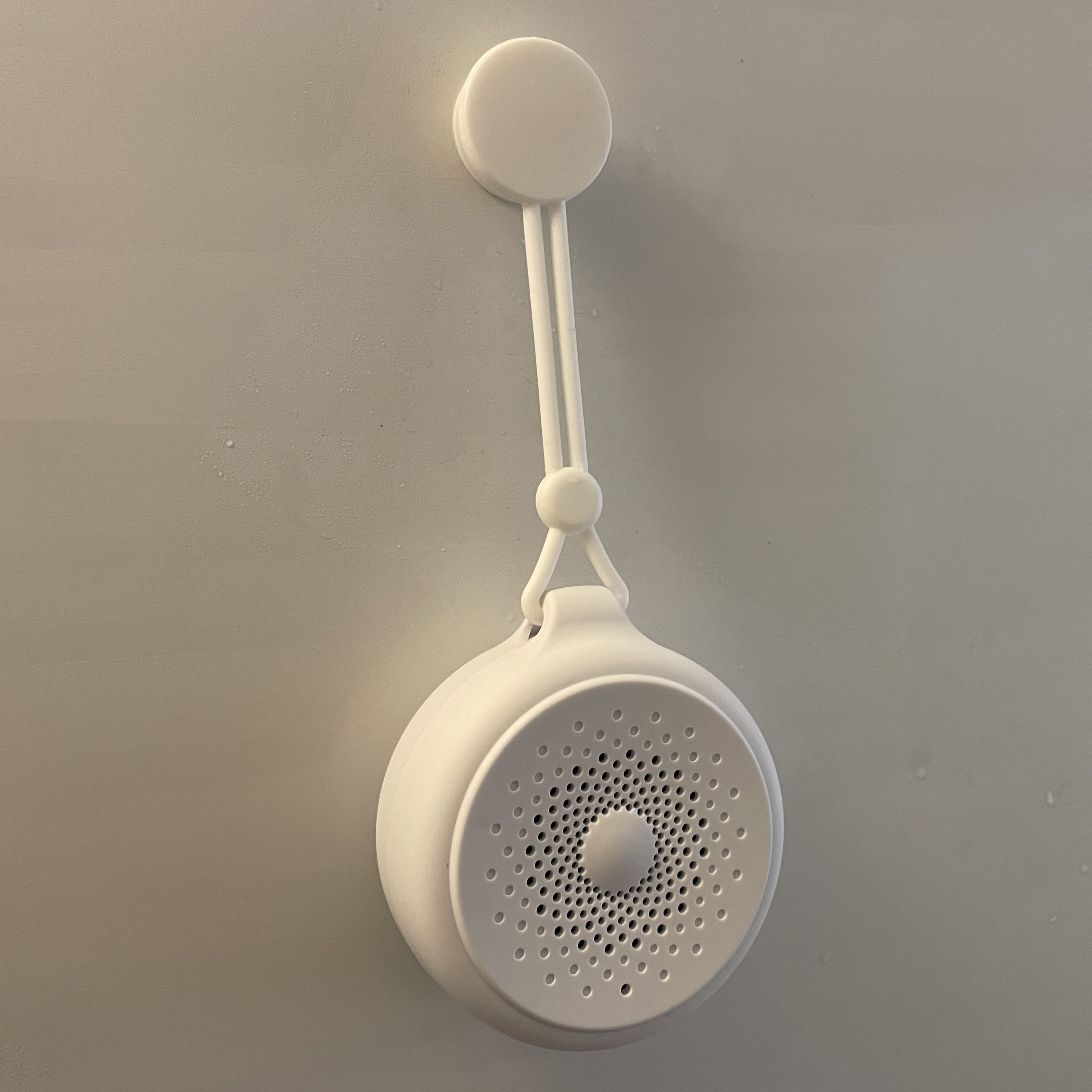 壁に取り付けた防滴ワイヤレススピーカー