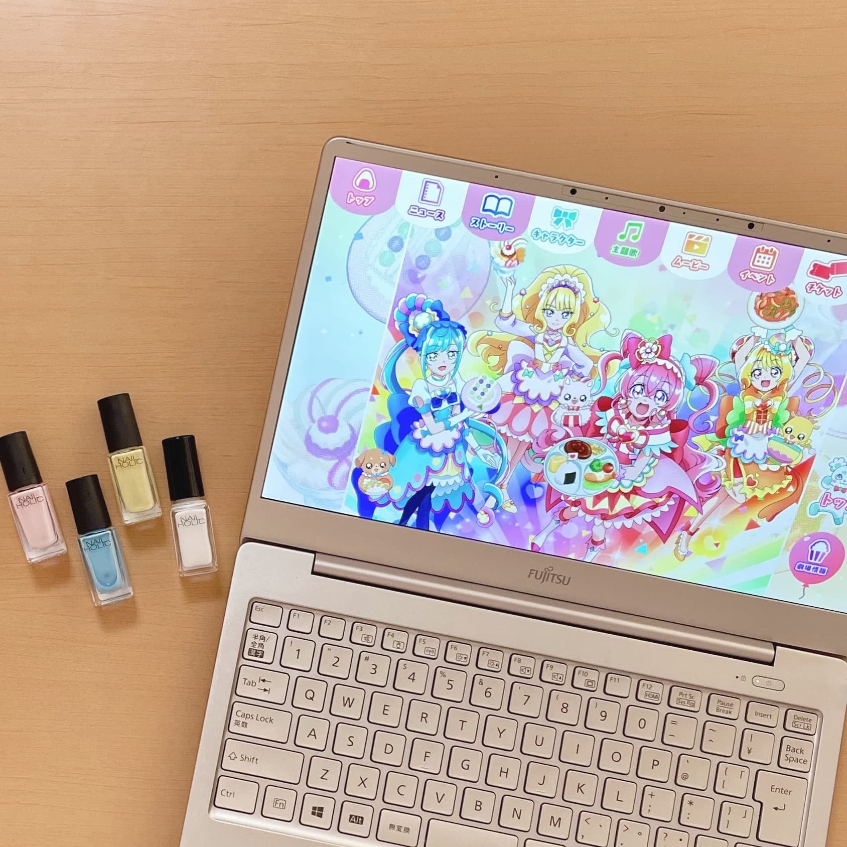 デパプリ　プリキュア　セルフネイル