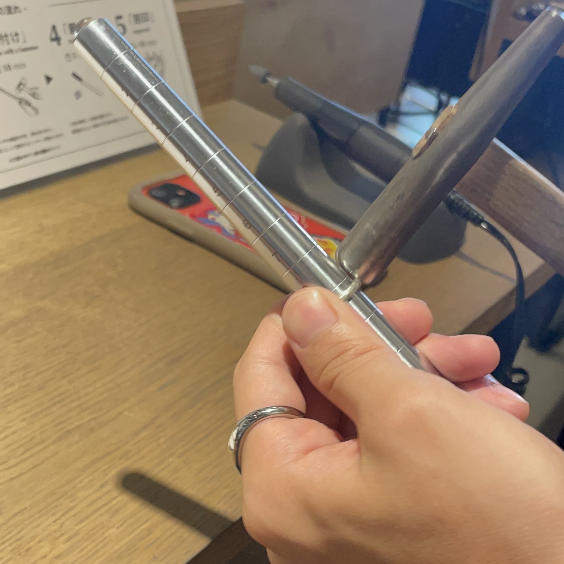 glänta（グレンタ）鎌倉店　ペアリング　リングづくり　指輪づくり　柄付け