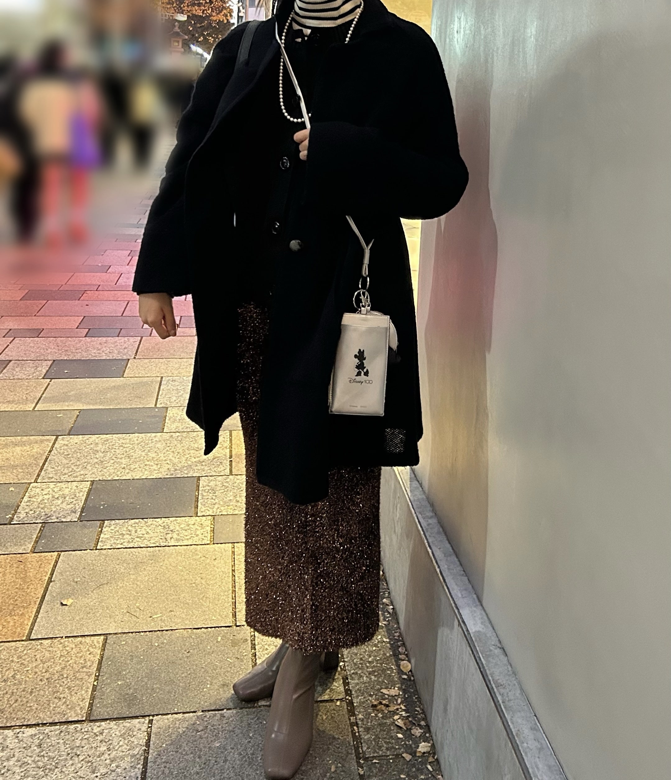 アウター、大学生コーデ、ディズニー