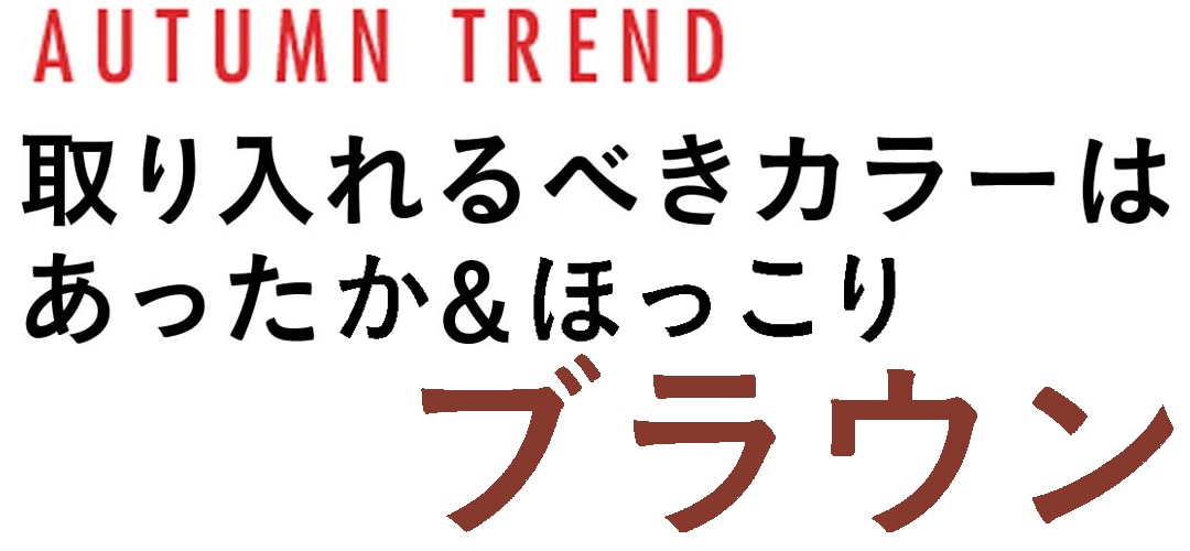 取り入れるべきカラーはあったか&ほっこり ブラウン