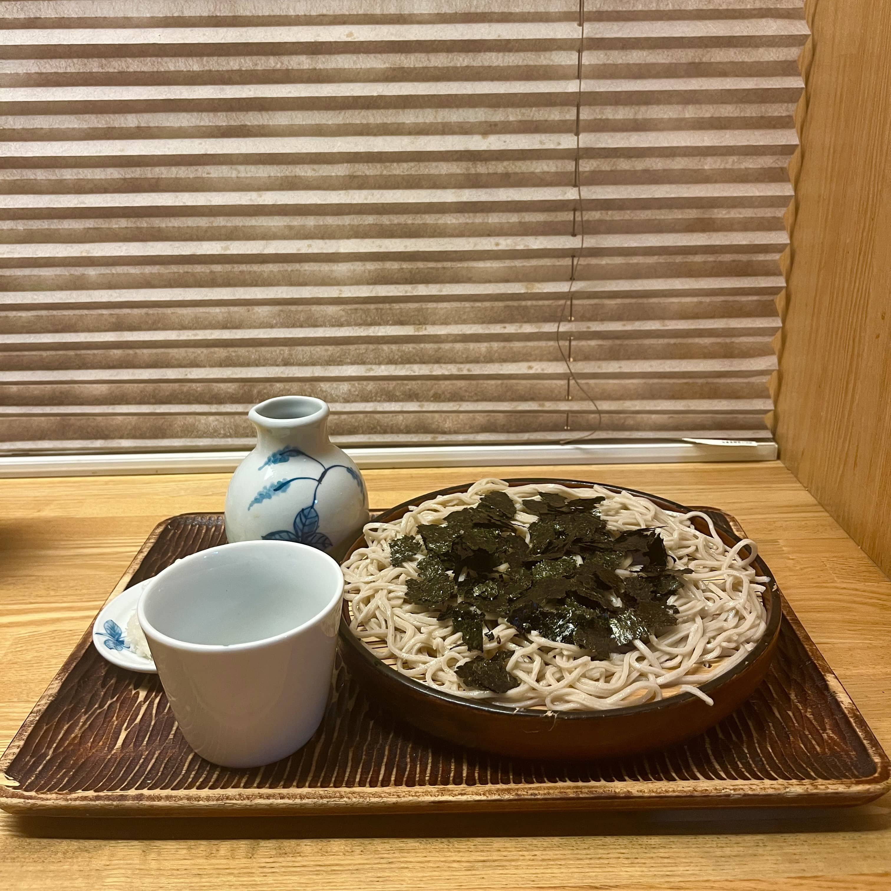 蕎麦の飲み方　のりかけ蕎麦