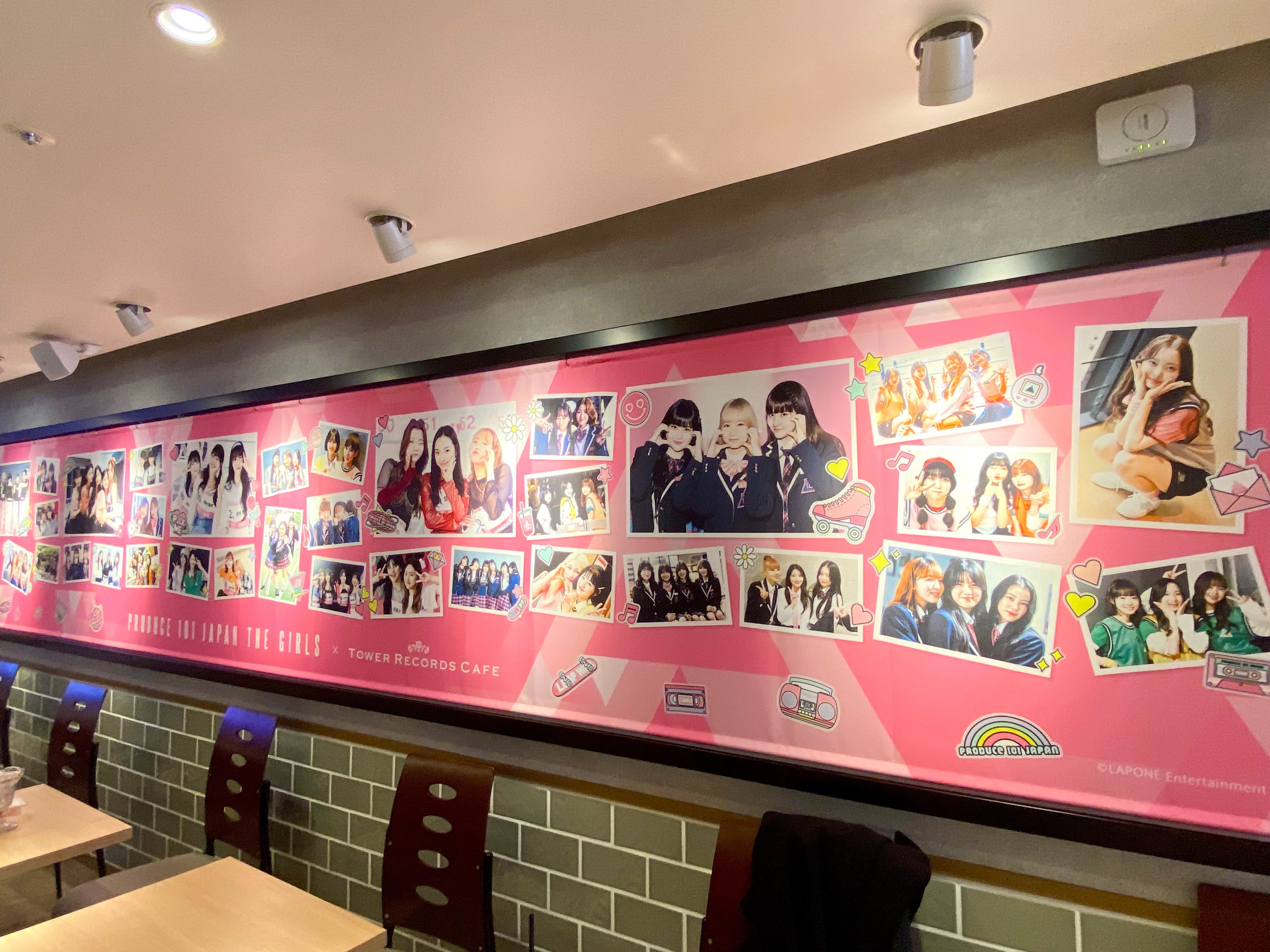 PRODUCE 101 JAPAN THE GIRLS　コラボカフェ　大阪　店内