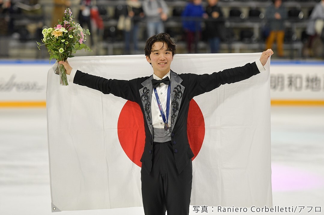 2022年フランス杯で銅メダルを獲得した友野一希選手