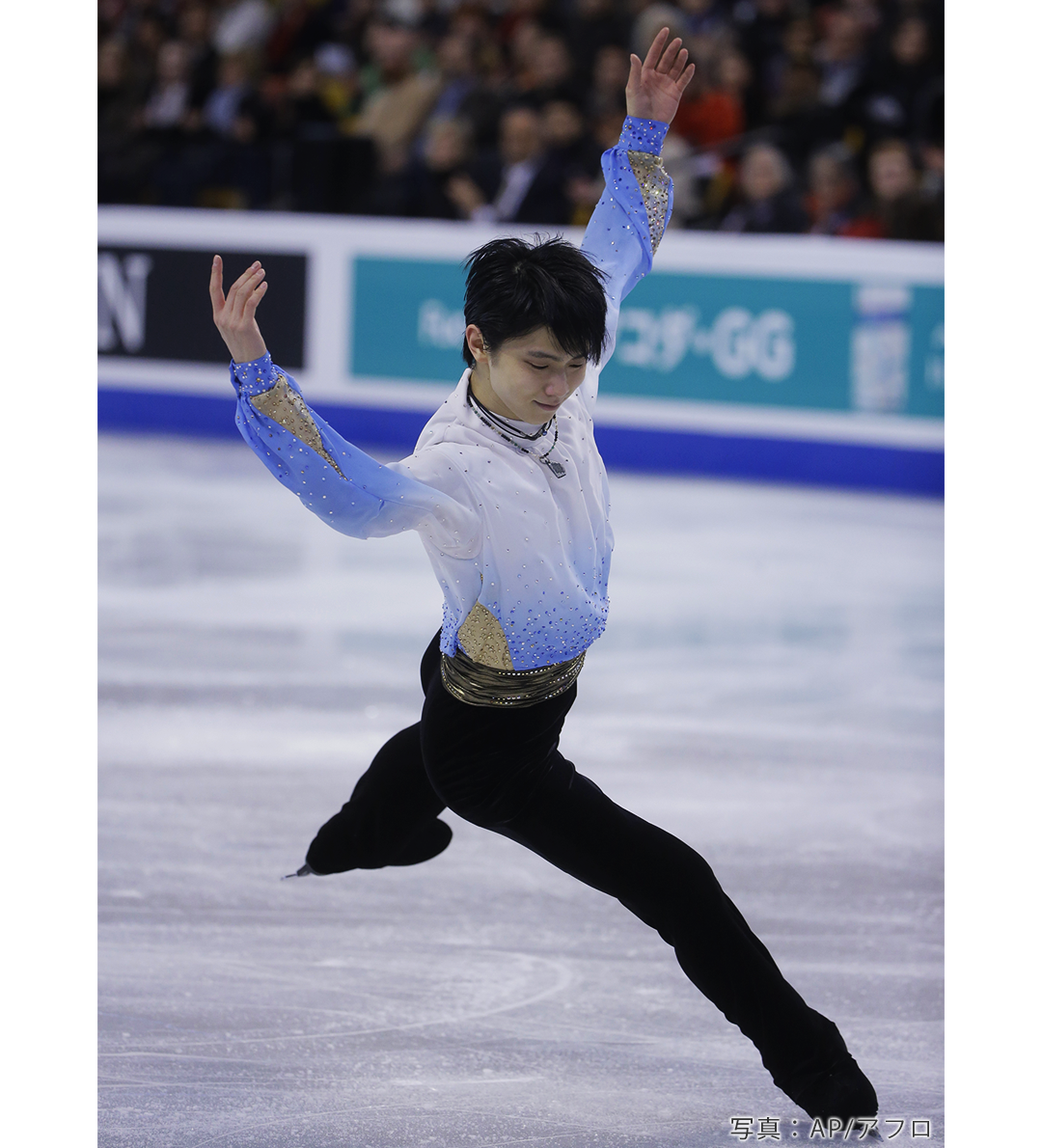 2016年世界フィギュアスケート選手権で「バラード第１番」を披露する羽生結弦選手