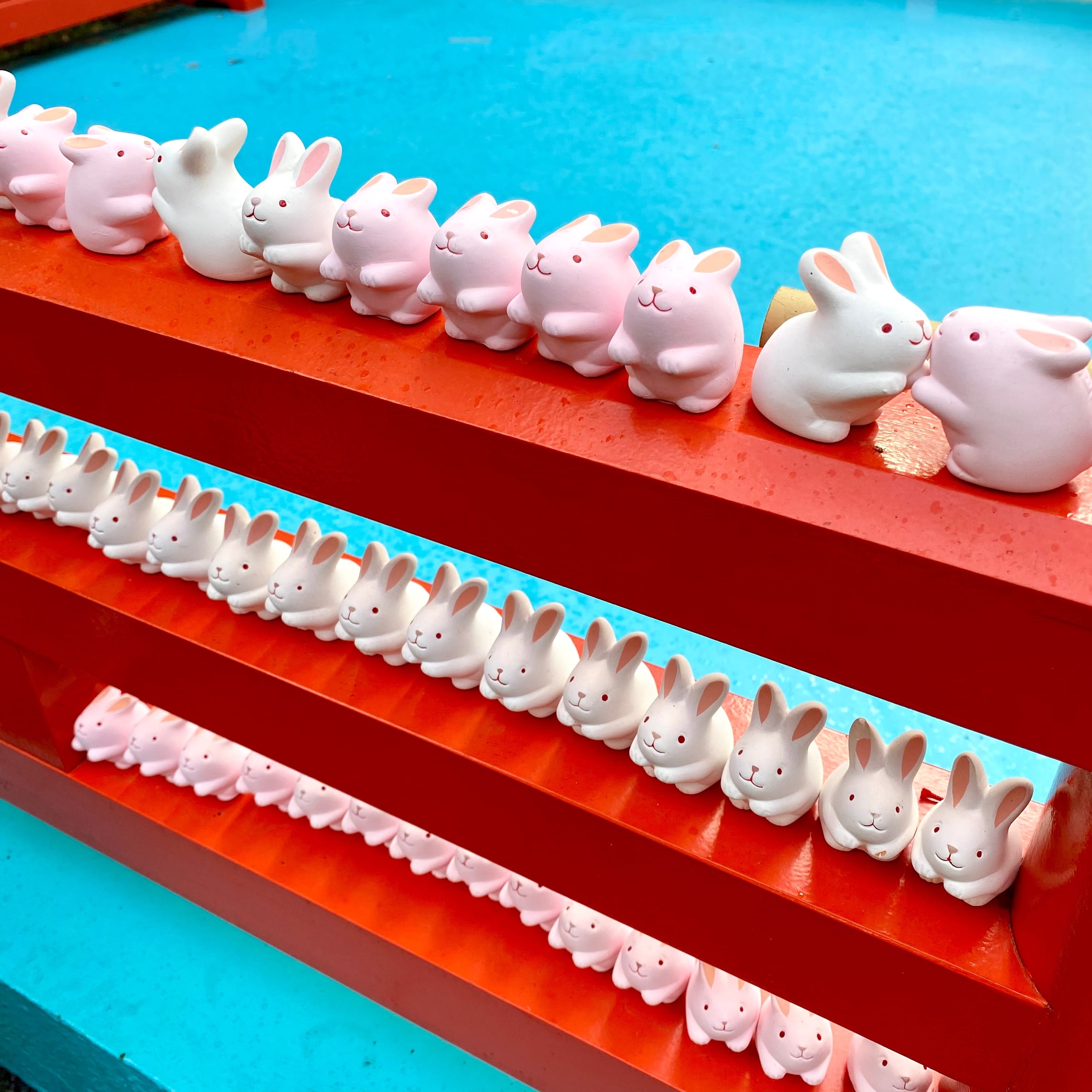 岡崎神社　うさぎマスコット　撮影スポット