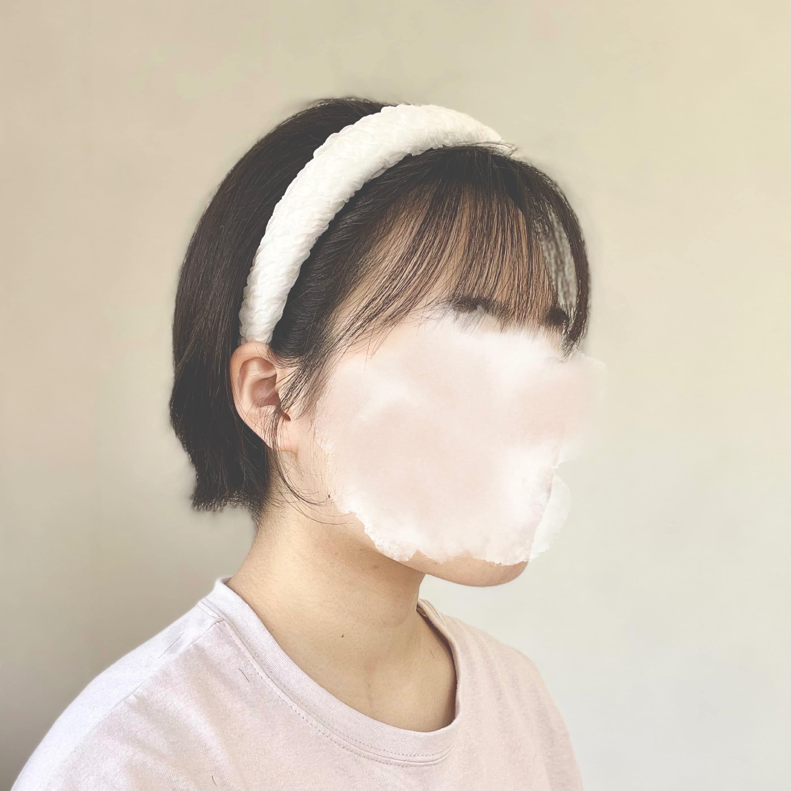 巻かない　ショートヘアアレンジ　カチューシャ