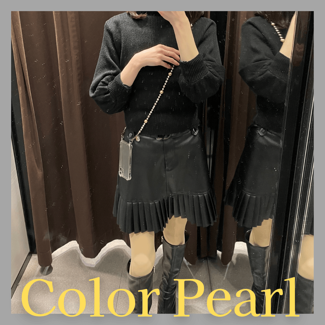 スマホショルダー　パール