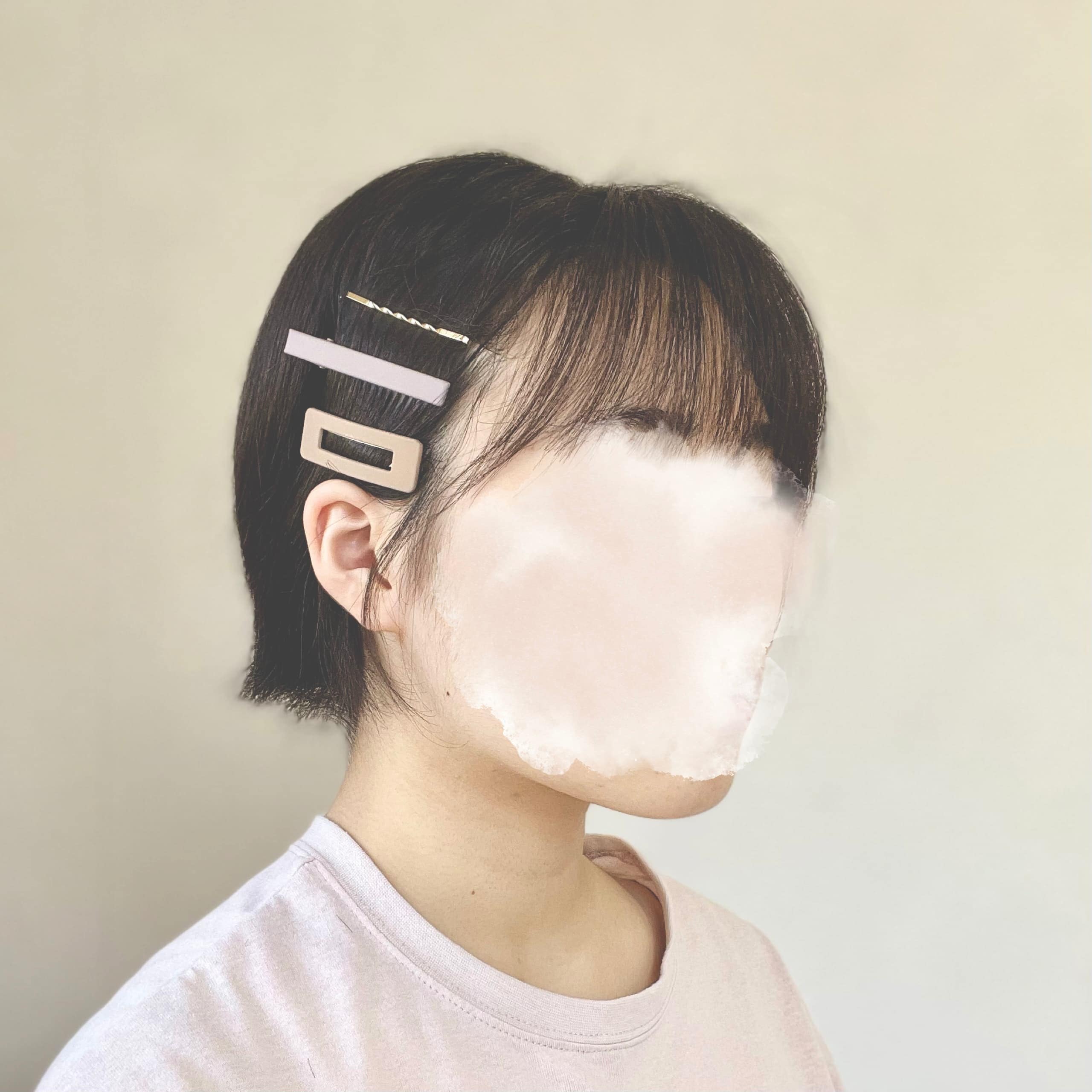 巻かない　ショートヘアアレンジ　ヘアピン