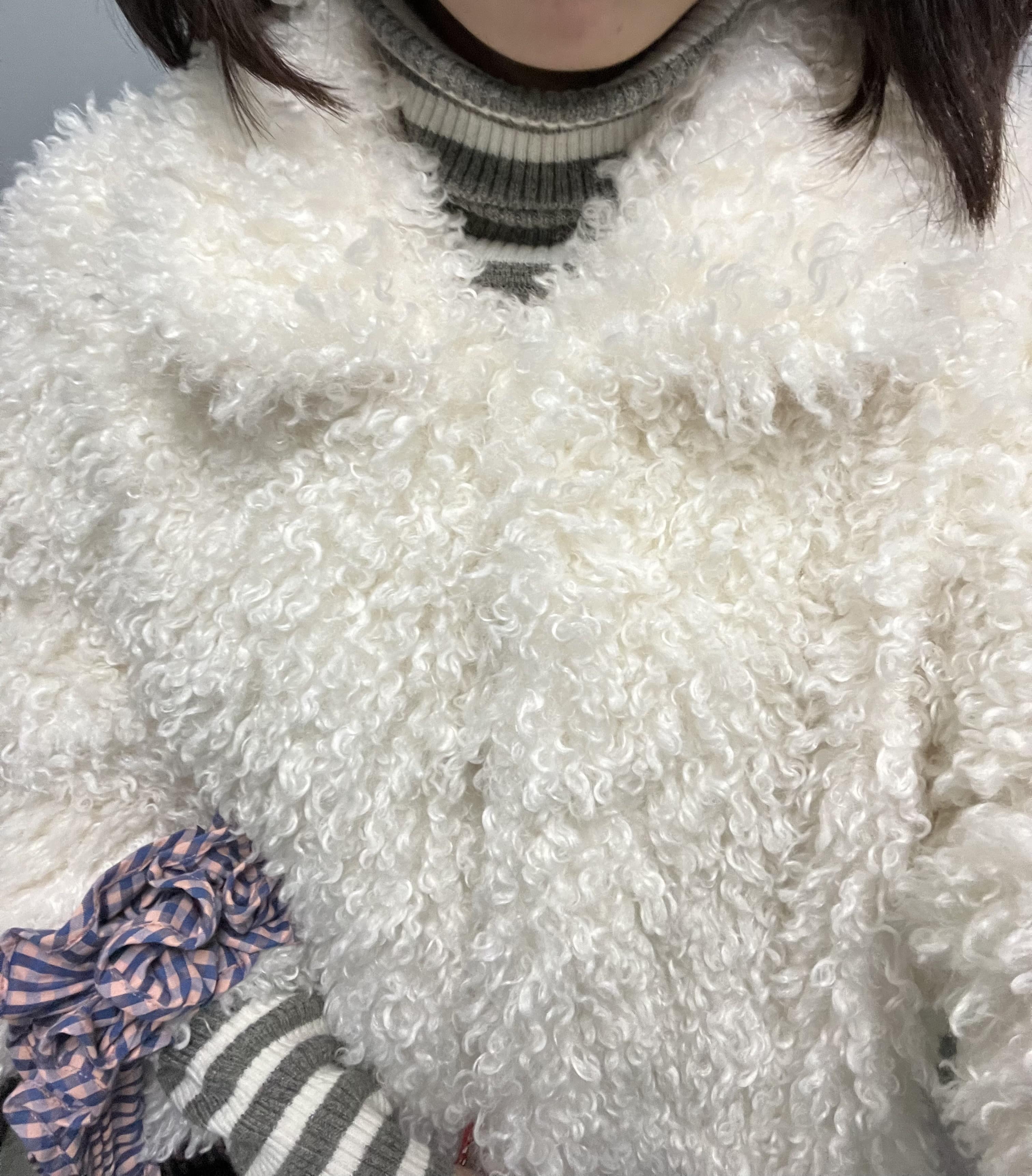 ふわふわのアウター写真